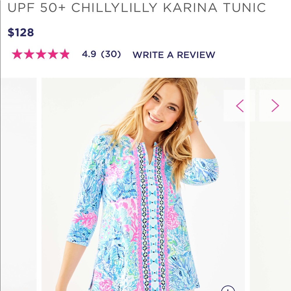 Lilly Pulitzer Chillylilly Karina Tunic.  Small